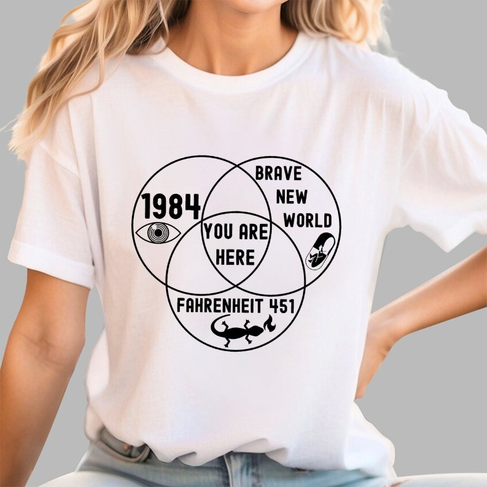 Funny Dystopian Venn Diagram Geek T-Shirt