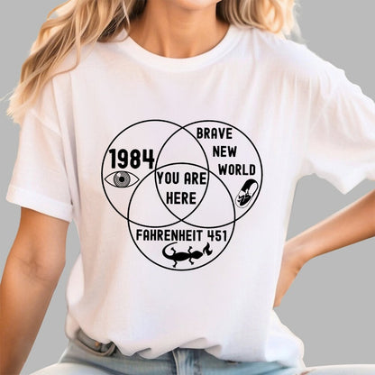 Funny Dystopian Venn Diagram Geek T-Shirt