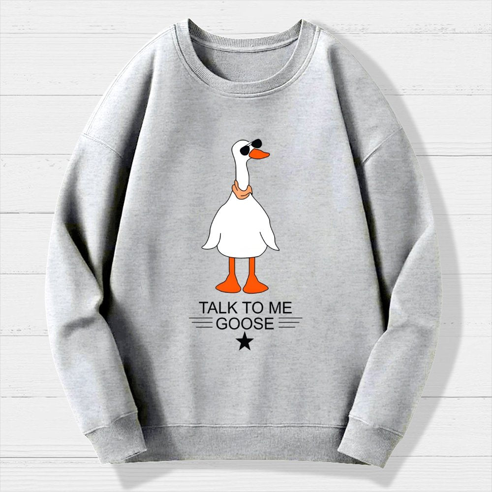 Talk To Me Geek Cotton Sweatshirt