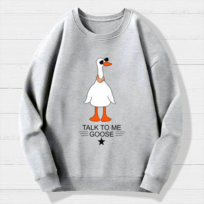 Talk To Me Geek Cotton Sweatshirt