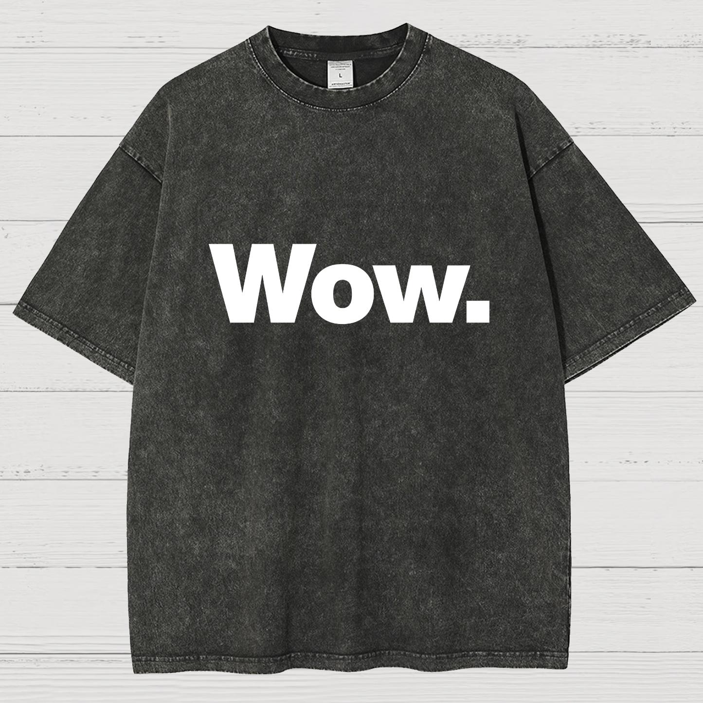 Wow. Classic Vintage Distressed T-shirt