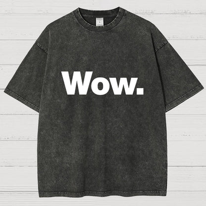 Wow. Classic Vintage Distressed T-shirt