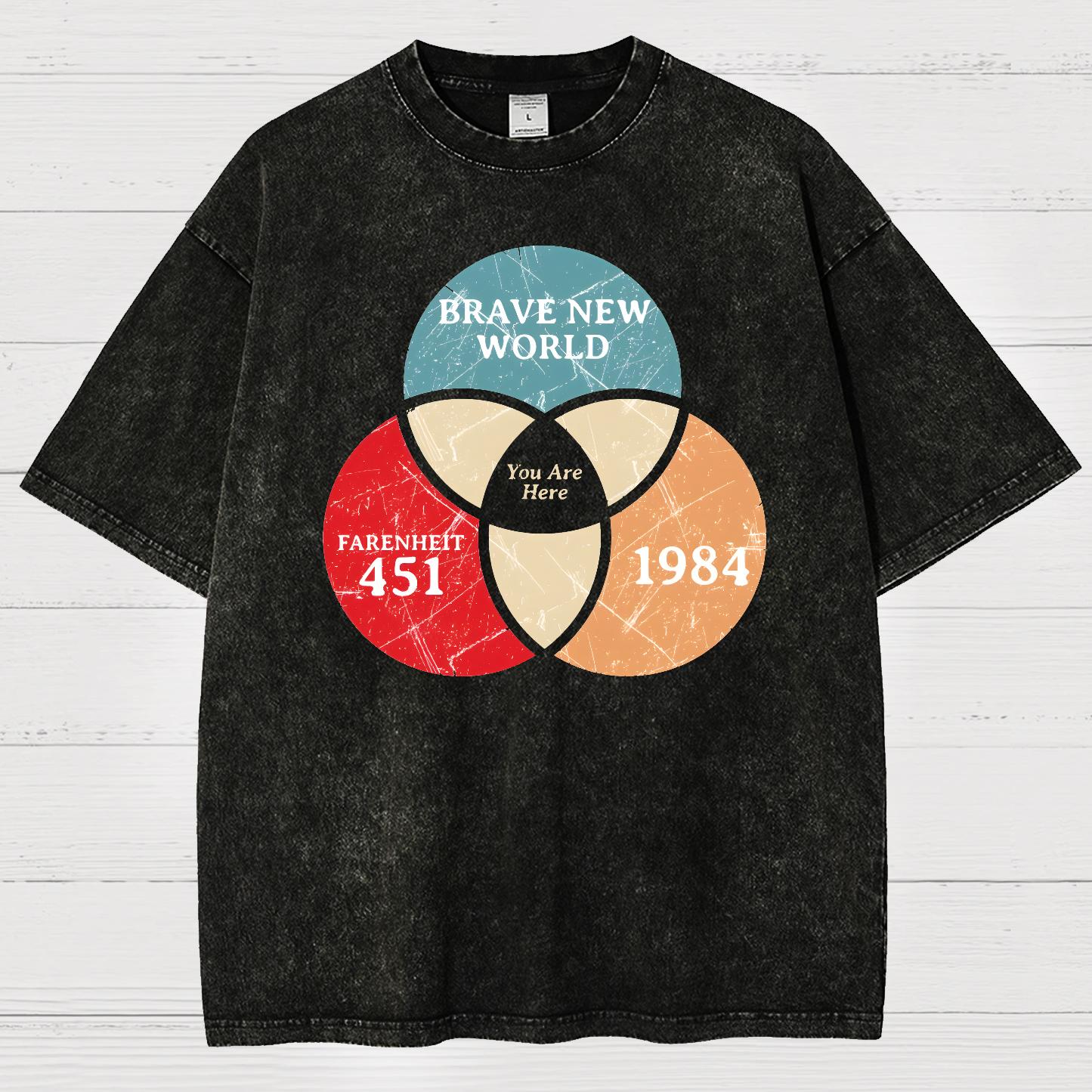 You Are Here Vintage Distressed T-shirt