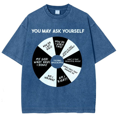 You May Ask Yourself Vintage Distressed T-shirt