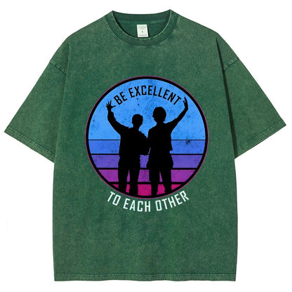 Be Excellent To Each Other 80s Vintage Distressed T-shirt