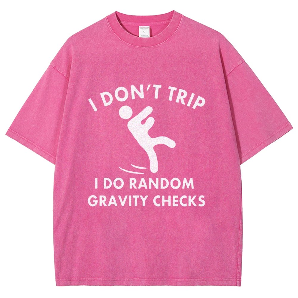 Random Gravity Checks Funny Vintage Distressed T-shirt