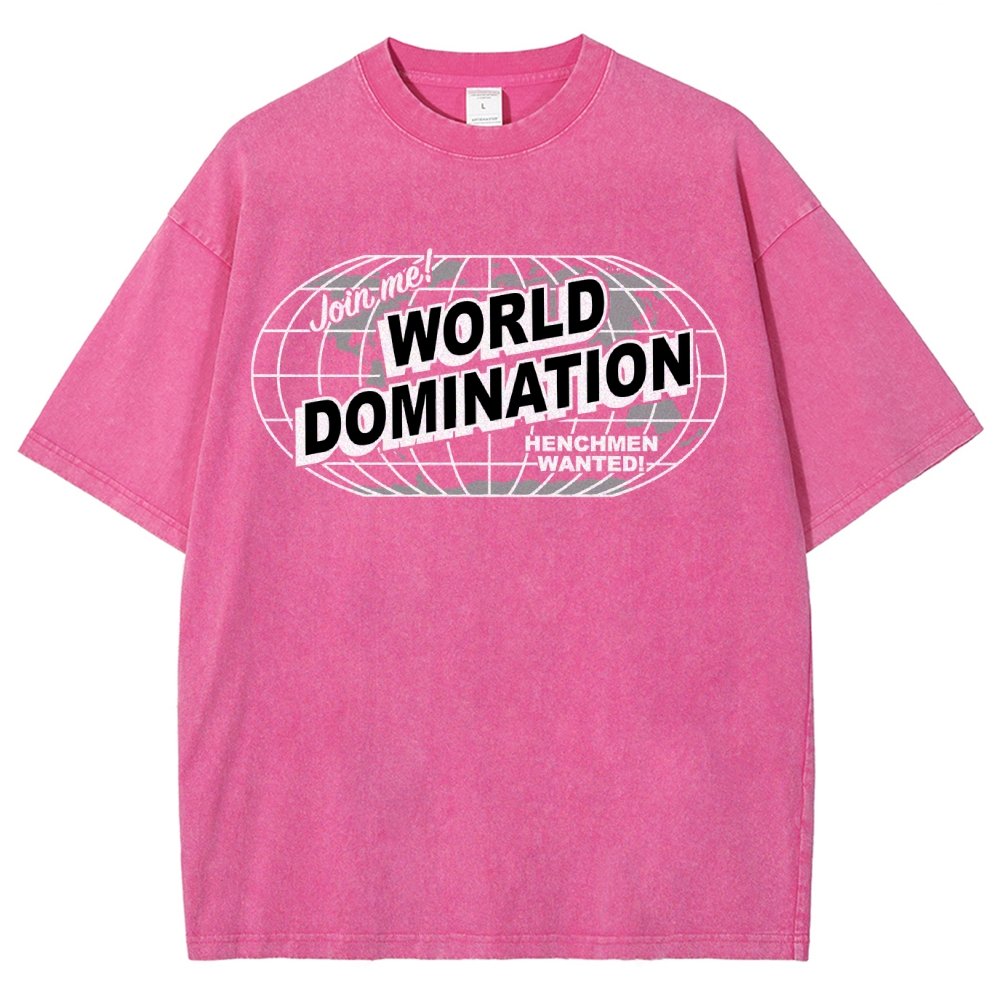 Ask Me About My Plans for World Domination Vintage Distressed T-shirt