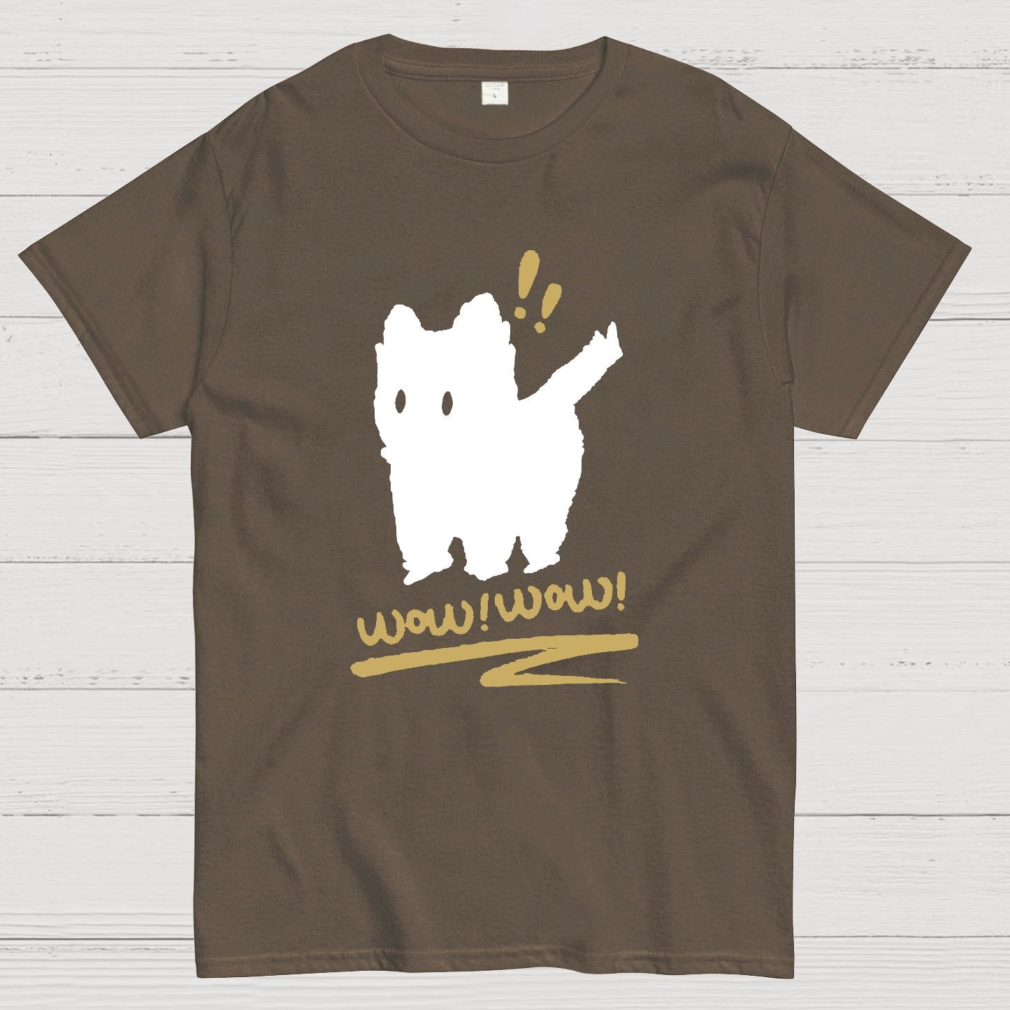 Frightened Black Cat Shadow Geek T-Shirt