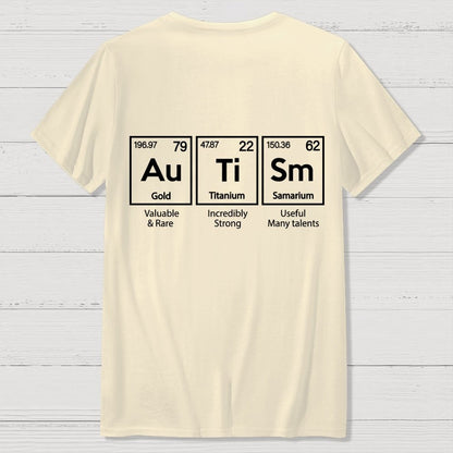 Autism Awareness Elements Periodic Back Printing Geek T-Shirt