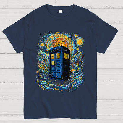 Starry Sky Phone Booth Geek T-Shirt
