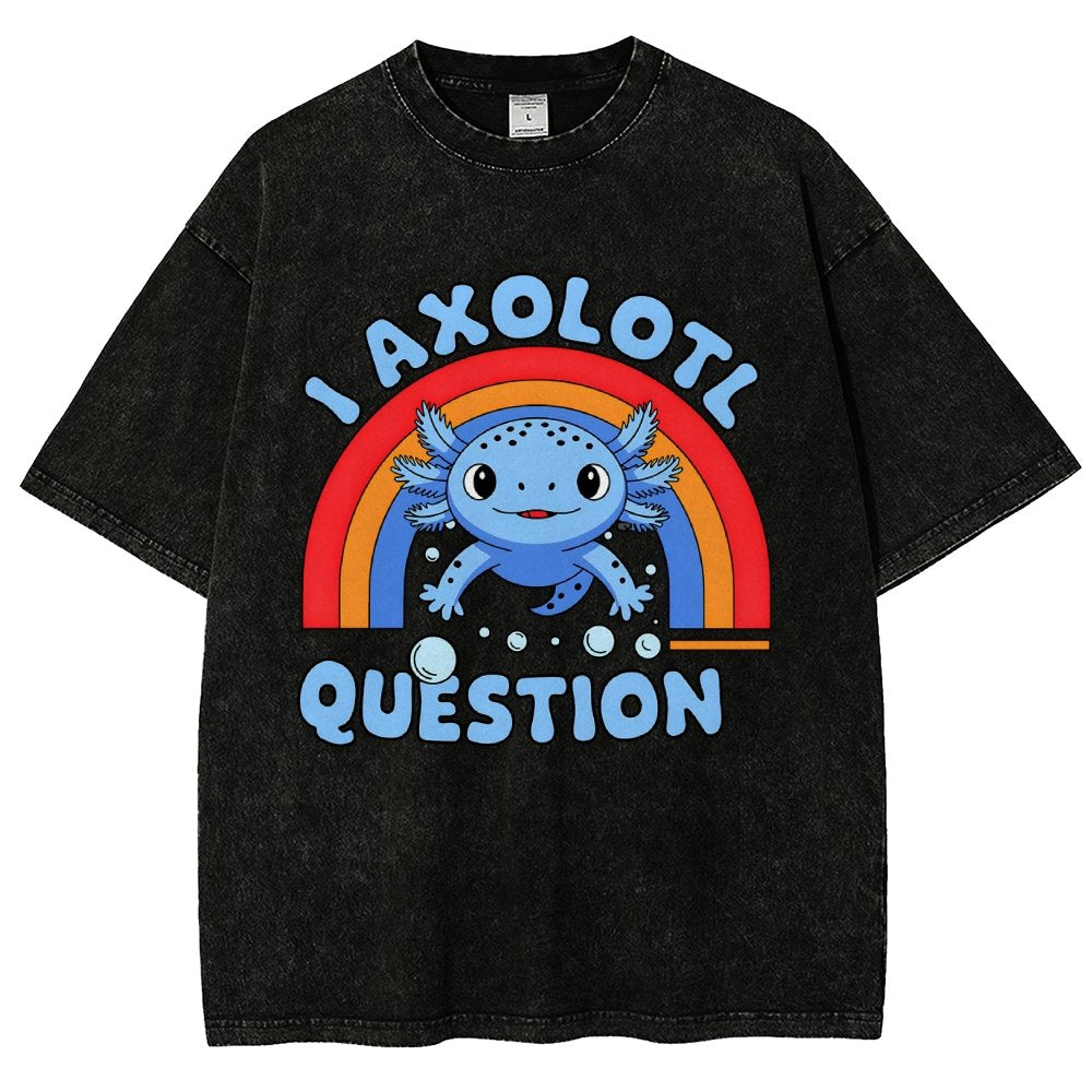 Cute Axolotl I axolotl questions Vintage Distressed T-shirt