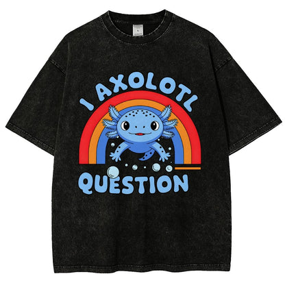 Cute Axolotl I axolotl questions Vintage Distressed T-shirt