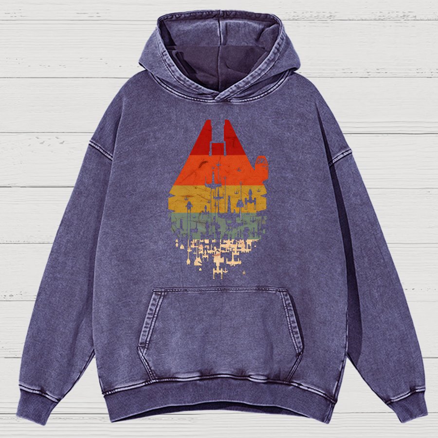 Retro Battleship Vintage Distressed Hoodie