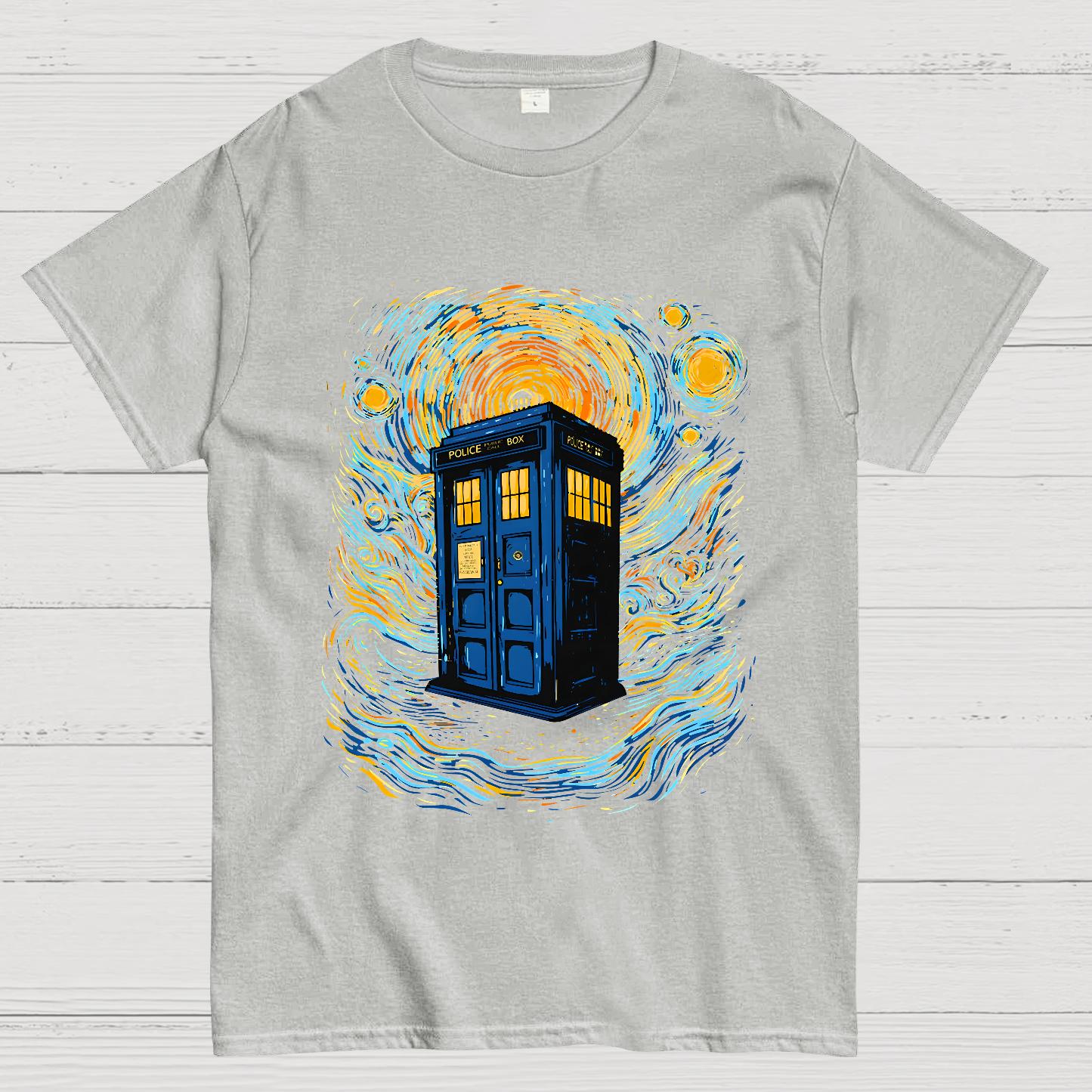 Starry Sky Phone Booth Geek T-Shirt