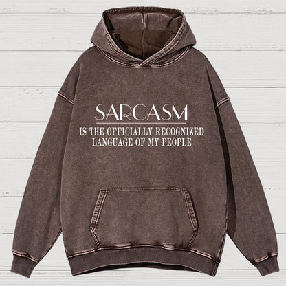 Fluently Sarcastic Vintage Distressed Hoodie