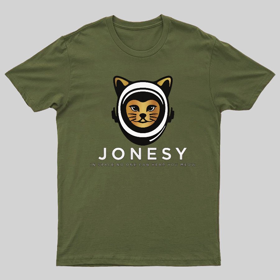 Jonesy In Space No One Can Hear You Meow Geeky T-Shirt