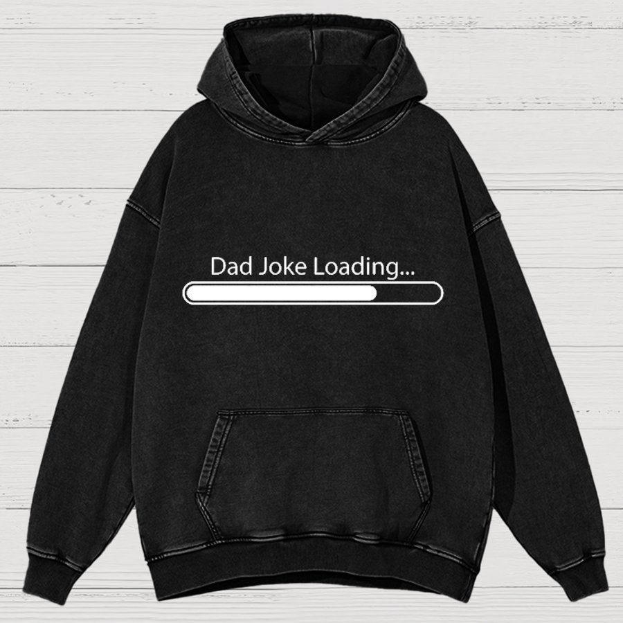 Dad Joke Loading Funny Dad Cotton Vintage Distressed Hoodie