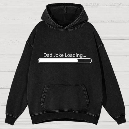 Dad Joke Loading Funny Dad Cotton Vintage Distressed Hoodie