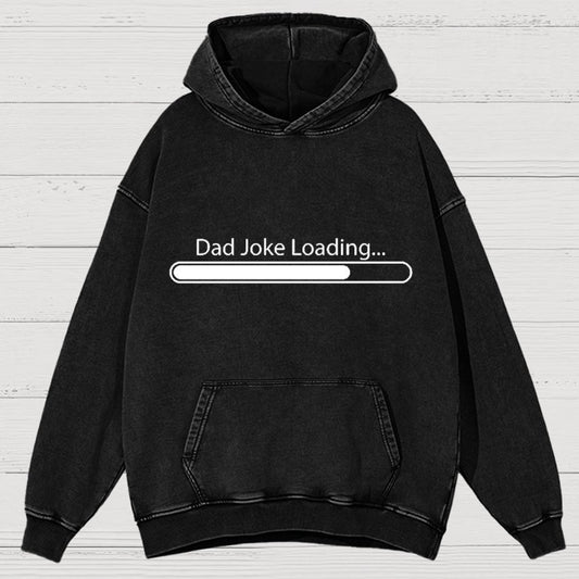 Dad Joke Loading Funny Dad Cotton Vintage Distressed Hoodie