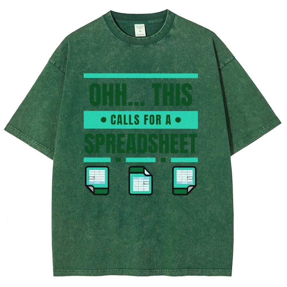 This Calls For A Spreadsheet Office Software Vintage Distressed T-shirt
