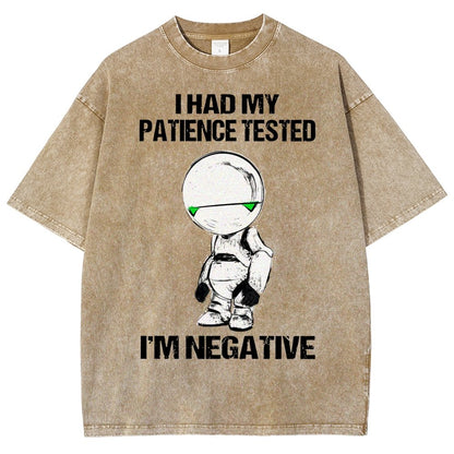 I Had My Patience Tested I'm Negative Vintage Distressed T-shirt