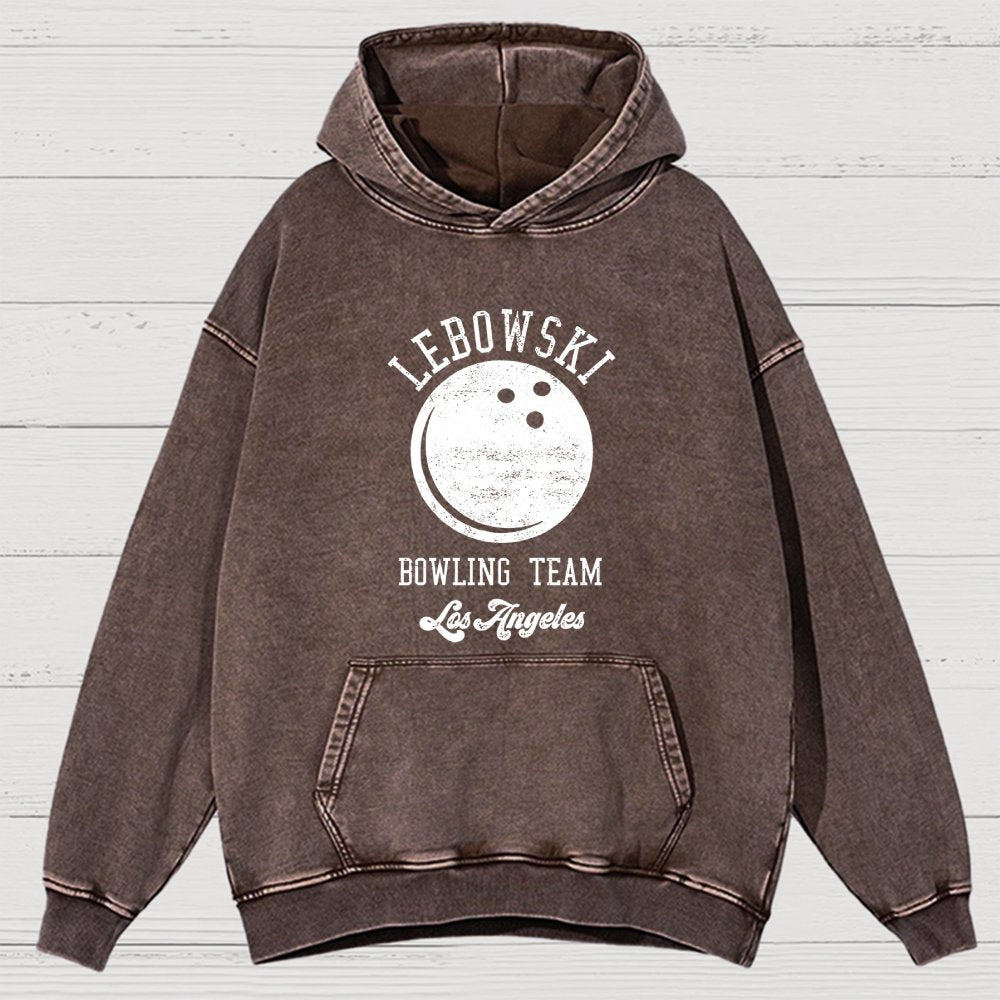 Bowling Team Vintage Distressed Hoodie