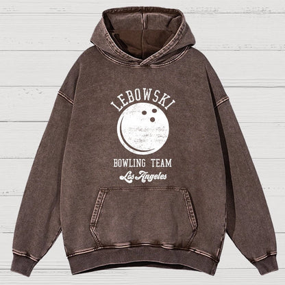 Bowling Team Vintage Distressed Hoodie