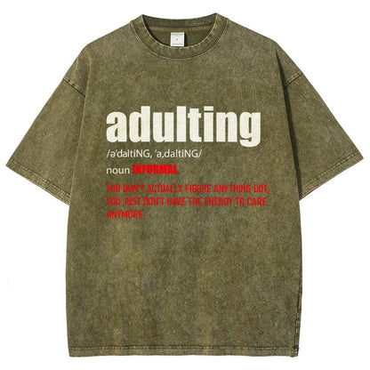 ADULTING Vintage Distressed T-shirt