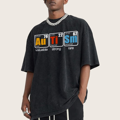 Autism Periodic Table Vintage Distressed T-shirt