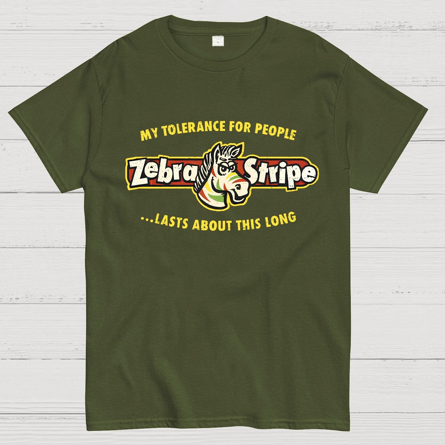 Zebra Fruit Stripe Gum Geeky T-Shirt