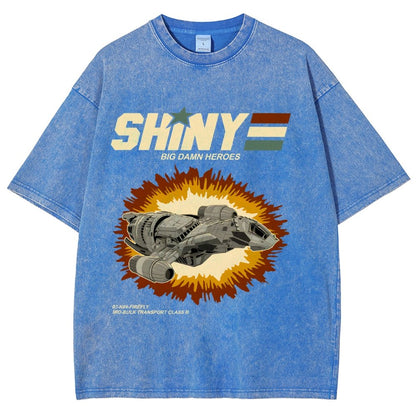 Shiny Heroes Vintage Distressed T-shirt