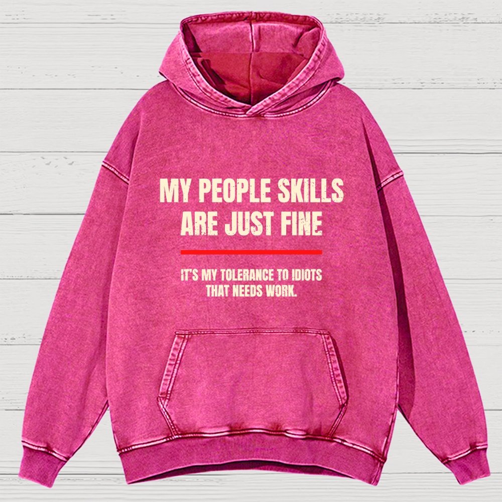 My People Skills Are Fine Vintage Distressed Hoodie