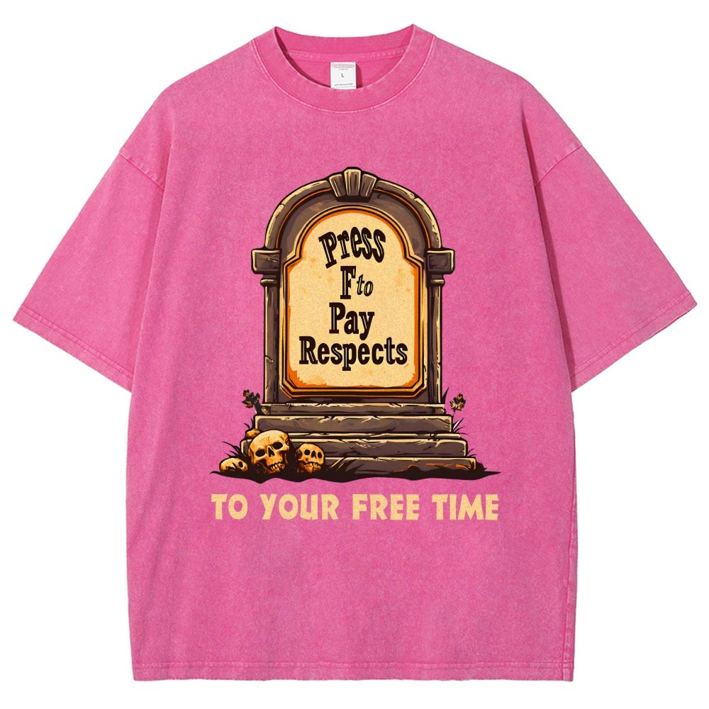 Press F to Pay Respects Vintage Distressed T-shirt