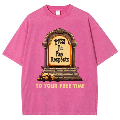 Press F to Pay Respects Vintage Distressed T-shirt
