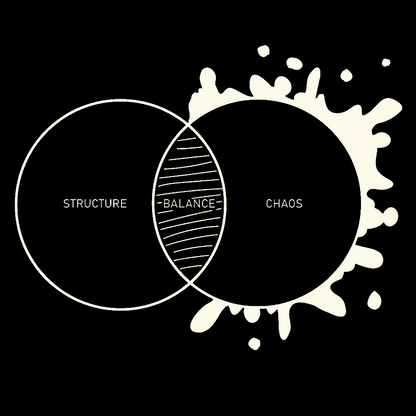 Balance Between Structure and Chaos Geeky T-Shirt