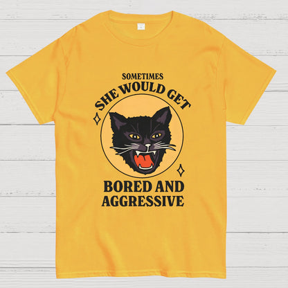 Angry Cat Funny Geek T-Shirt