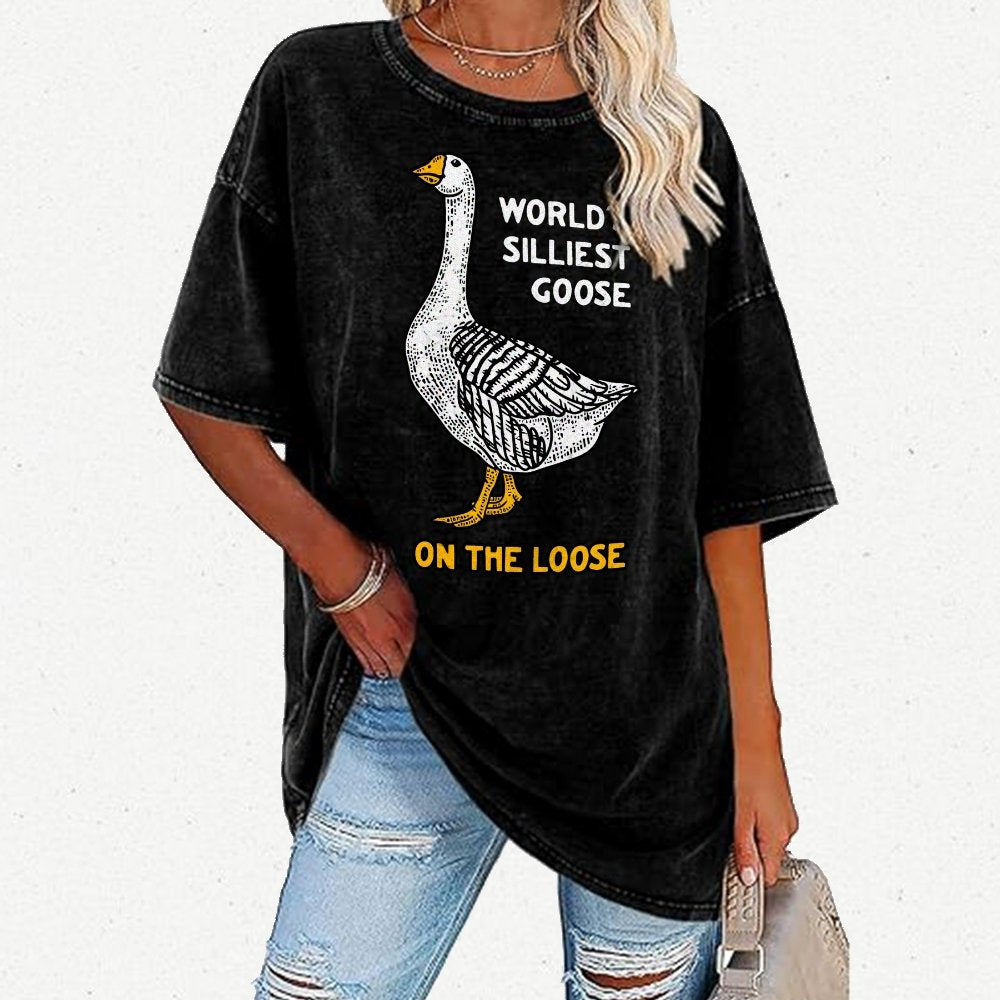 World's Silliest Goose Vintage Distressed T-shirt