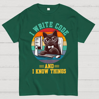 I Write Code And I Know Thing Geek T-Shirt