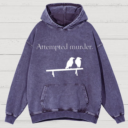 Attempted Murder Vintage Distressed Hoodie