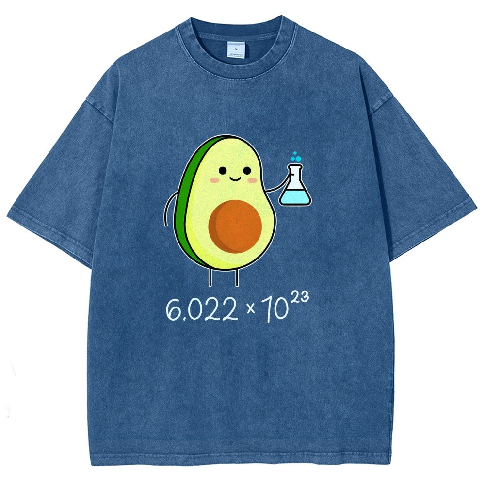 Avogadro's Number Pun. Cute Avocado Chemist Vintage Distressed T-shirt
