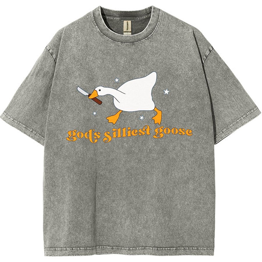Goose Shirt God's Silliest Goose - Funny Vintage Distressed T-shirt