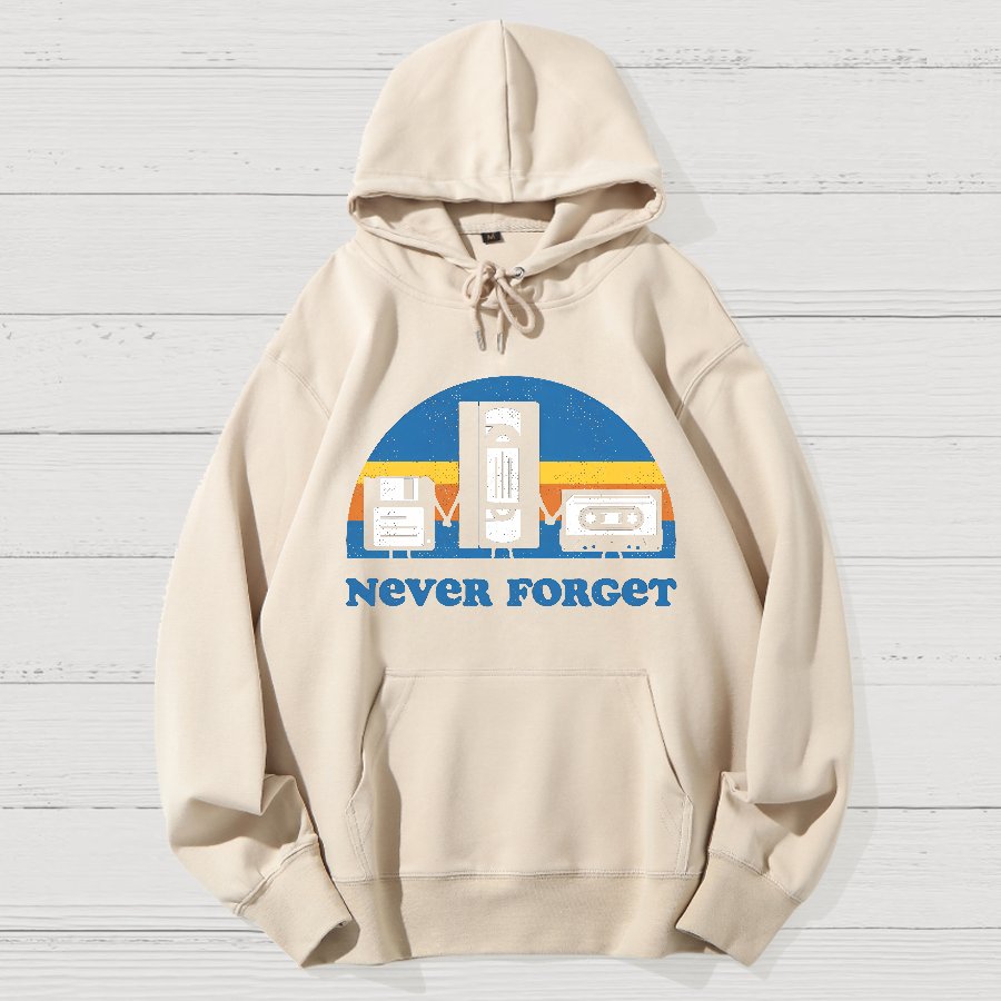 Never Forget Geek Cotton Hoodie