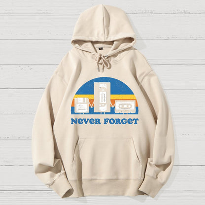 Never Forget Geek Cotton Hoodie