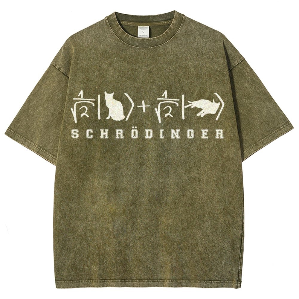 Schrödinger's Cat Vintage Distressed T-shirt