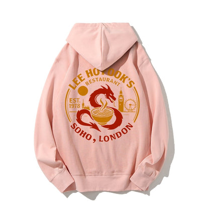 Lee Ho Fooks Printed Back Cotton Hoodie