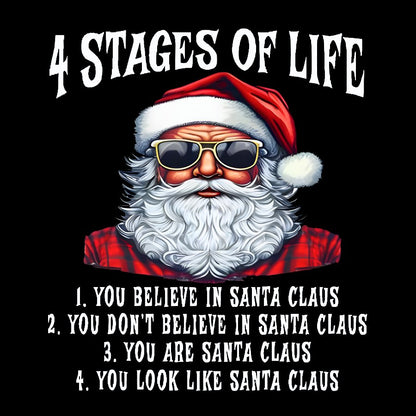 4 Stages Of Life Funny Christmas Geek T-Shirt