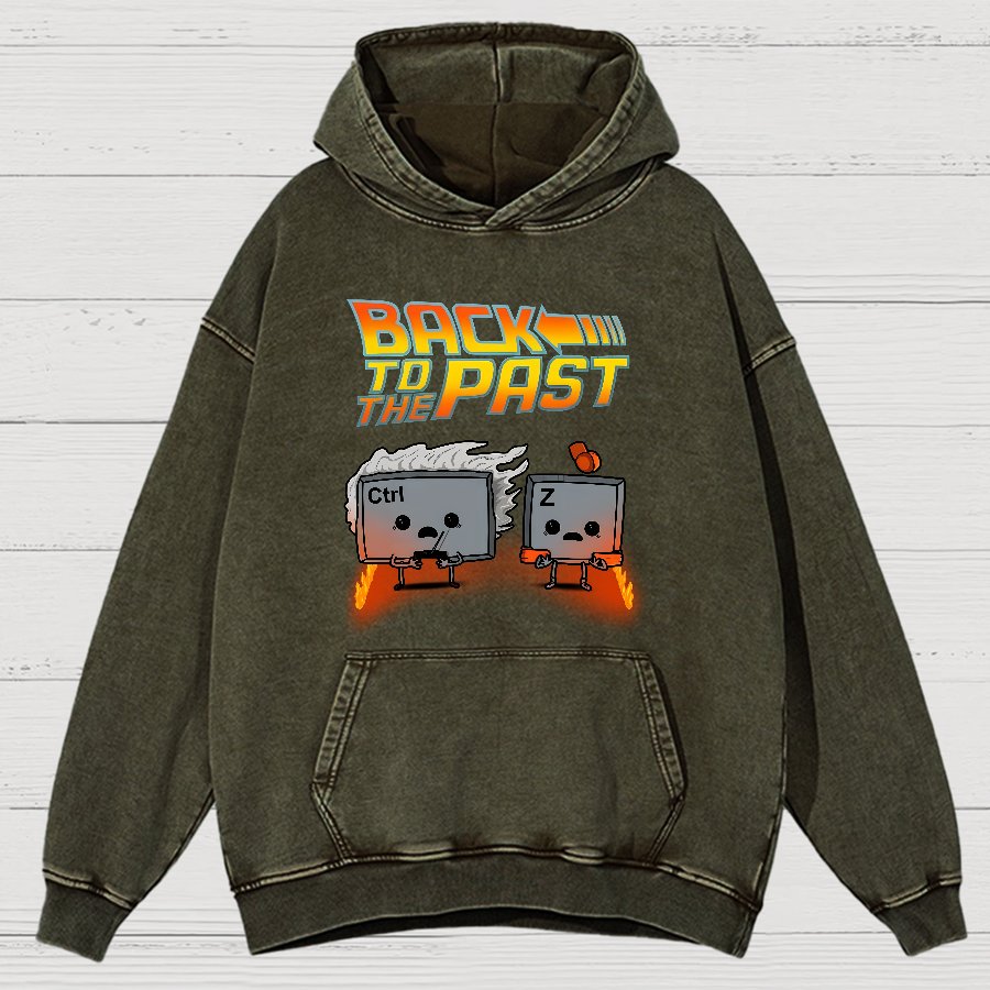Back To The Past Vintage Distressed Hoodie