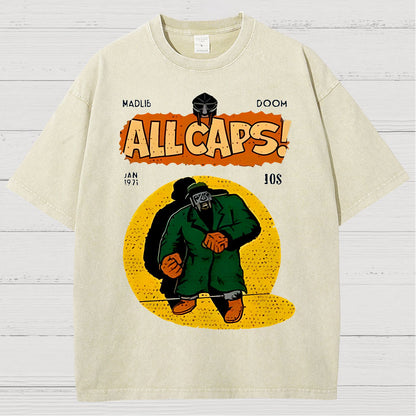 Hip-Hop Mf Graphic Vintage Distressed T-shirt