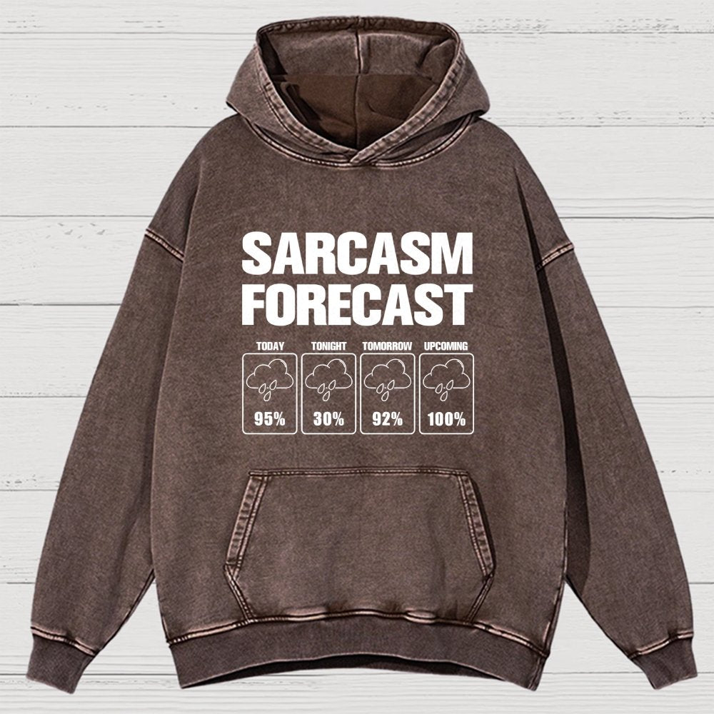 Sarcasm Forecast Vintage Distressed Hoodie