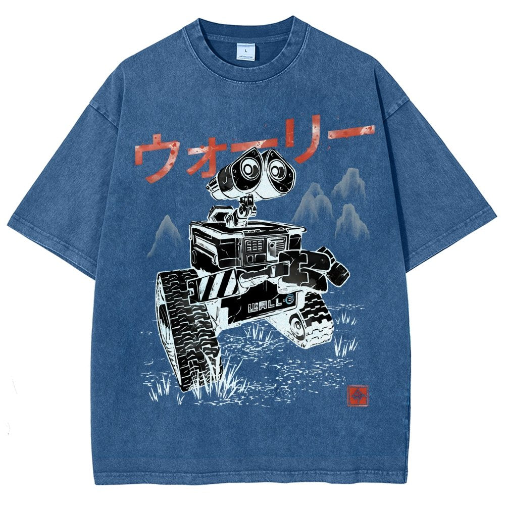 EcoBot Sumi-E Vintage Distressed T-shirt